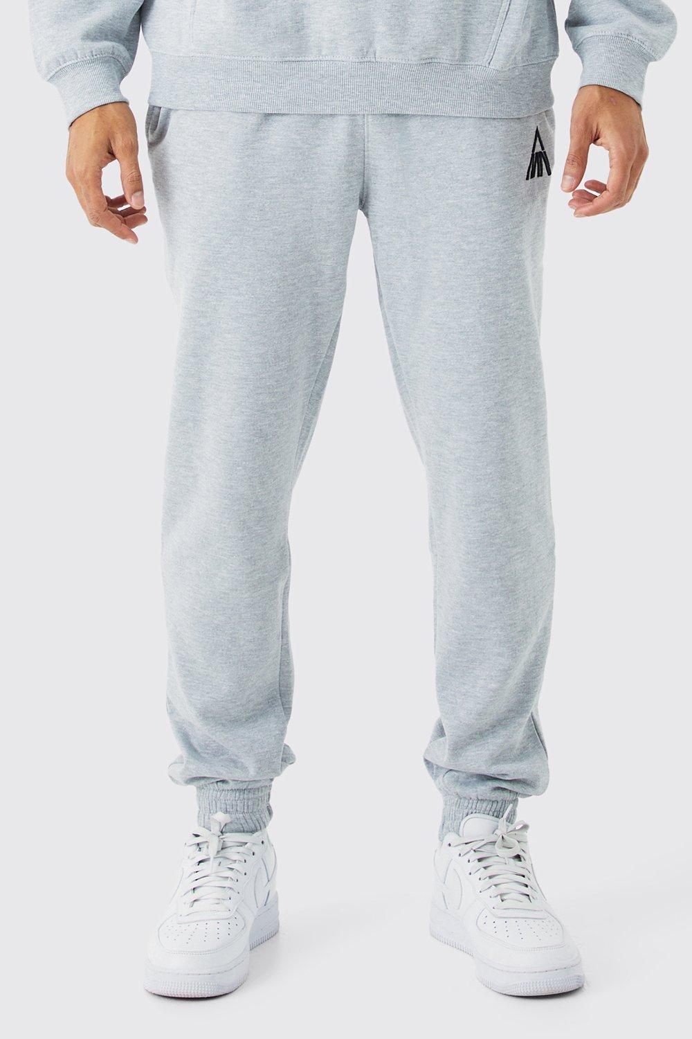 Boohooman grey best sale tracksuit bottoms